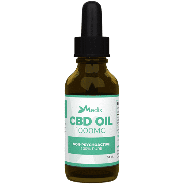 Medix CBD Oil - 100% Natural Flavor (1000 MG)