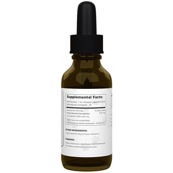 Medix CBD Oil for Medium Dogs - Bacon Flavor (250 MG)