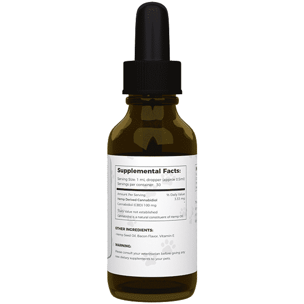 Medix CBD Oil for Small Dogs - Bacon Flavor (100 MG)